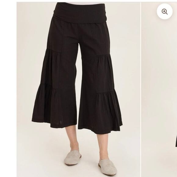 Wearables Pants - Wearables Linen Side-Tier Wide Leg Palazzo Women's Small